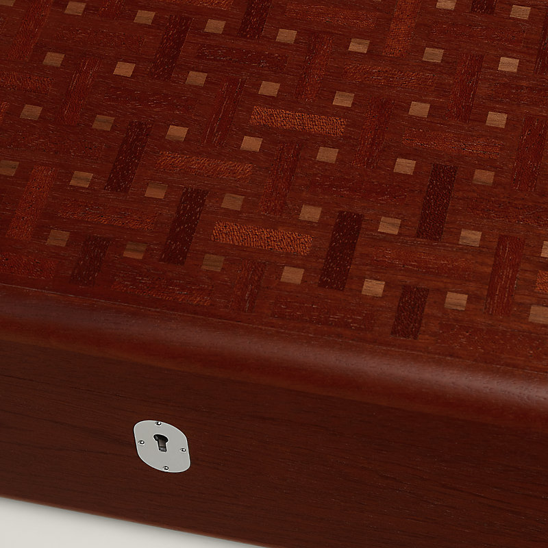 Casaque Mosaique watch and cufflink box | Hermès USA